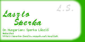 laszlo sperka business card